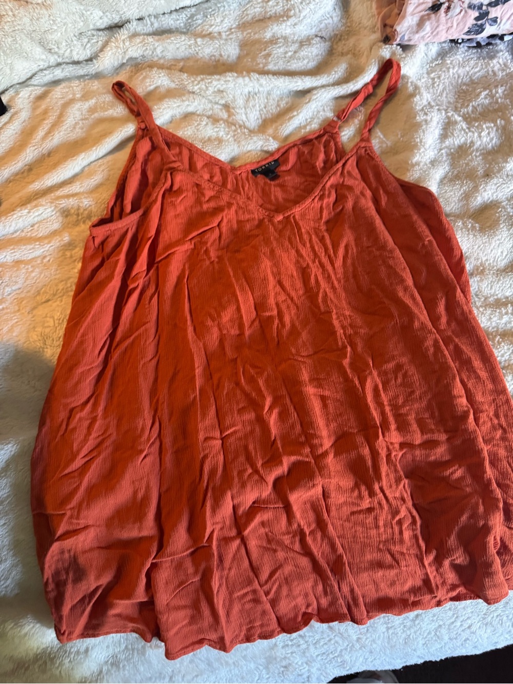 torrid Rust-Orange V-Neck Spaghetti Strap Cami